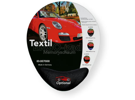ERGO-pad Memoryschaum Textil, HB schwarz