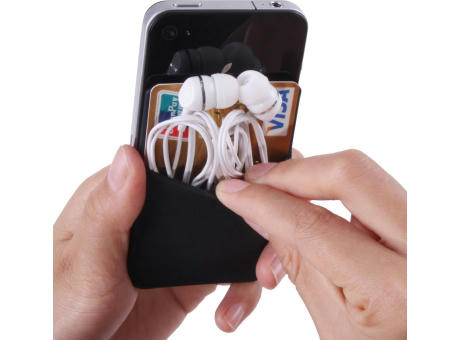 CARD-Pocket Silikon Kartenhalter für Mobiltelefon Siebdruck