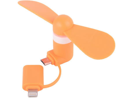 2 in 1 PROMO-Ventilator mit Lightning (Apple) und Type C USB Anschluss
