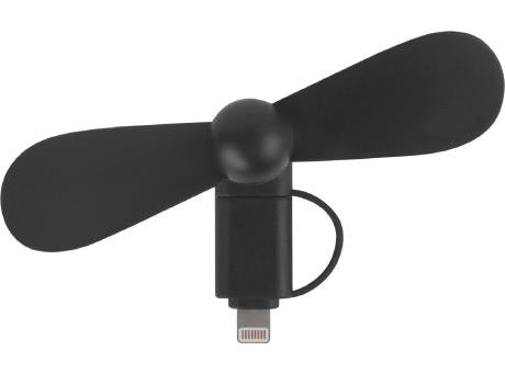 2 in 1 PROMO-Ventilator mit Lightning (Apple) und Type C USB Anschluss
