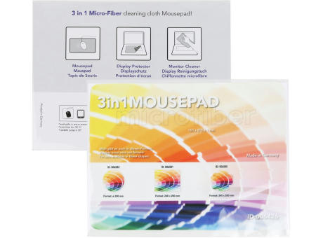 3 in 1 Mikrofaser Mousepad, 165 x 215 x 1 mm