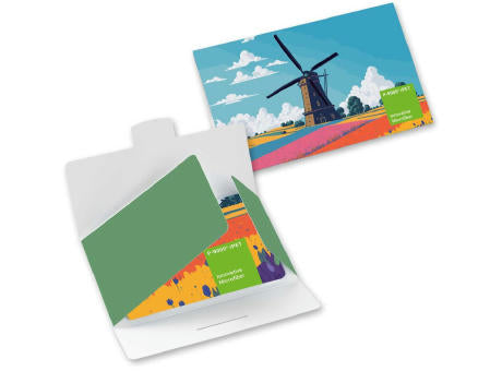 POLYCLEAN rPET Displaytuch 21x15 cm im Papieretui, All-Inclusive-Paket