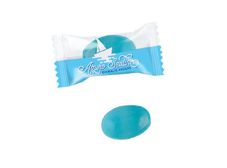 Blaues Bonbons im Flowpack