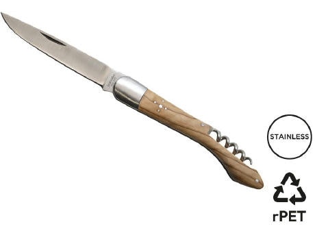 Taschenmesser 'Heritage', 12cm, Korkenzieher, Olivenholz