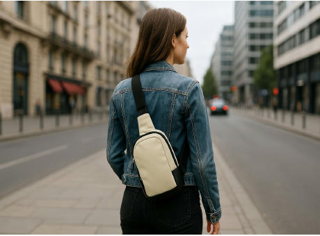 Umhängetasche 'Almeria', Polycotton beige