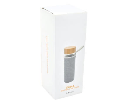 Doppelwandige Glasflasche 'Ocha', 400 ml, Neoprenhülle
