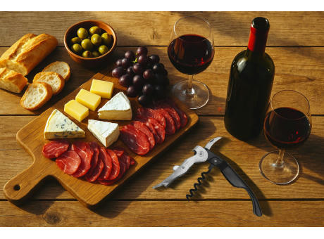 Kellnermesser 'Rioja', Doppelhebel, schwarz