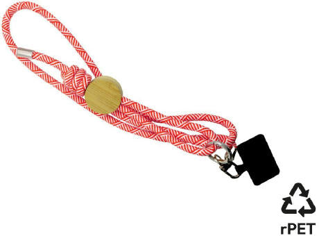 Smartphone-Lanyard 'Madrid', rot RPET