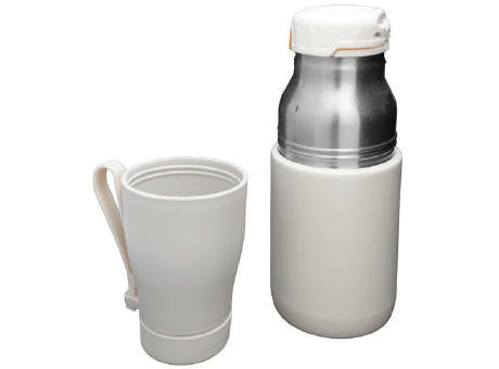 Isolierflasche 'Zeibu', beige, 400 ml