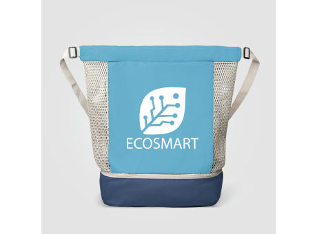 Neri Rucksack mit Kordelzug aus recyceltem Netzgewebe - 45 L