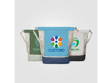 Neri Rucksack mit Kordelzug aus recyceltem Netzgewebe - 45 L