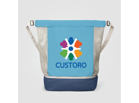 Neri Rucksack mit Kordelzug aus recyceltem Netzgewebe - 45 L