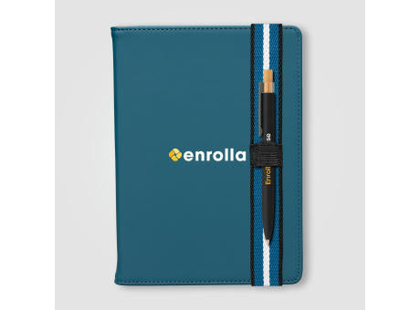 Newport rPET Chevron Refillable Journal Pen Set - A5