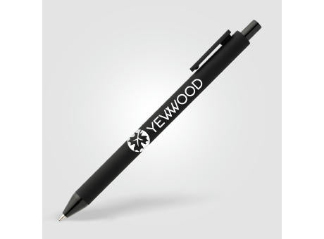 Bloom Klick-Kugelschreiber in Soft-Touch-Optik aus recyceltem Kunststoff