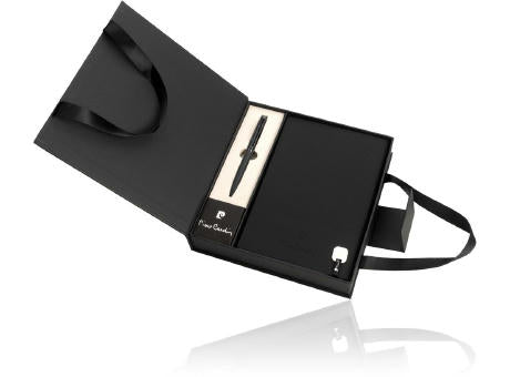 Pierre Cardin® CHANTAL Set aus Kugelschreiber und Notizbuch A5, schwarz