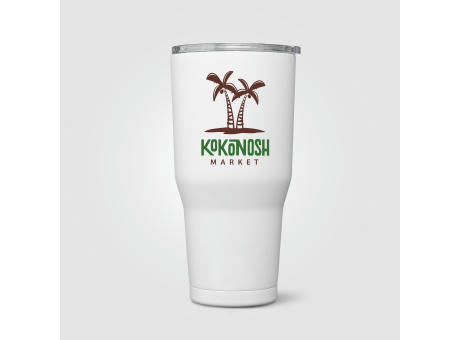Grosche Yukon Edelstahl-Becher mit Schiebedeckel - 890 ml