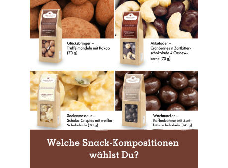 Geschenkkarton mit 1 Premium Snack