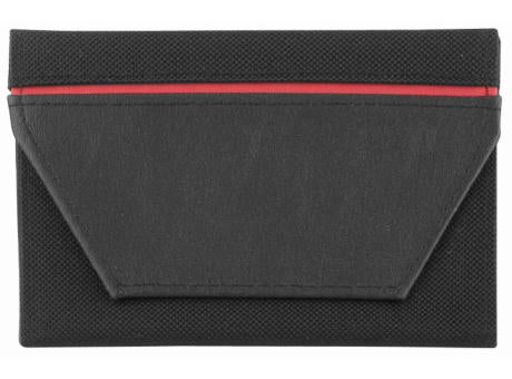 CreativDesign® Ausweistasche "ColourStripe" schwarz/rot