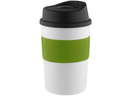 Metmaxx® Thermobecher "CremaCoffeeHouse" weiß/Ring grün