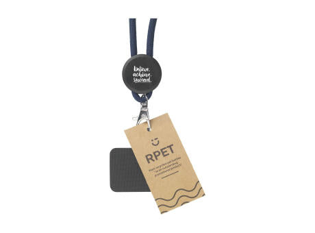 Lace Lanyard GRS RPET 0,5 cm Handy-Schlüsselband