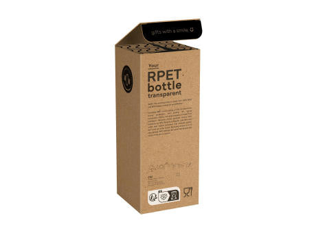 RPET Bottle Trans 500 ml Wasserflasche