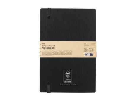 Bamboo Journal Naked Spine Notebook Black A5 Notizbuch