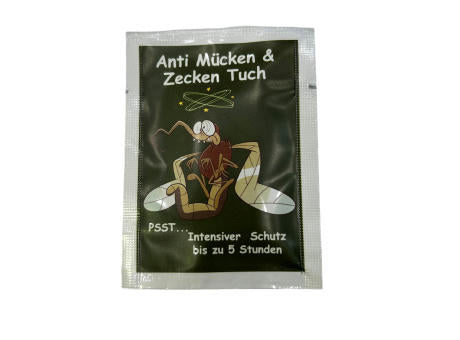 Anti-Mücken-Zecken Tuch im Sachet aus Pet/Alu