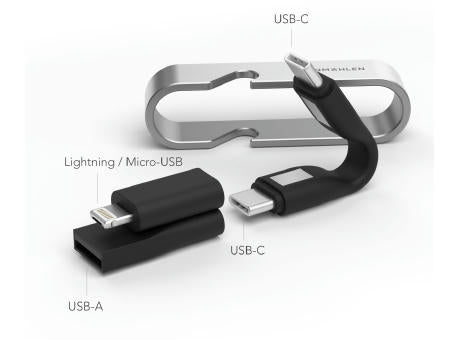 High Six - Schwarz - Das All-in-One Backup-Kabel