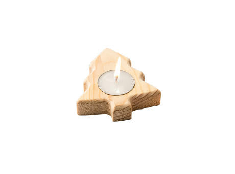 MAKA Kerze in einem Holzhalter