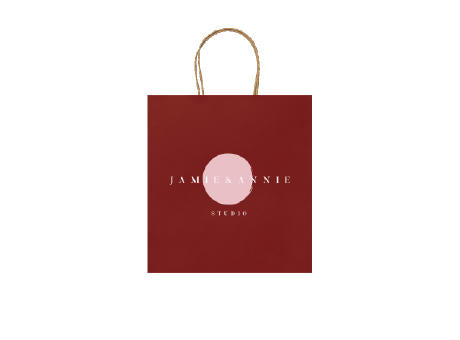 Papiertasche farbig, 220x230x90 mm