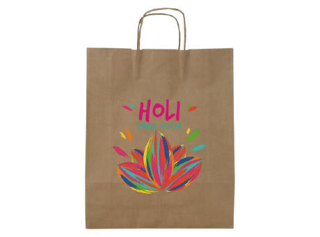 Papiertasche weiß und braun 320x420x110 mm