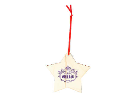 JINGLE Weihnachtsdekorationen aus Holz, Stern