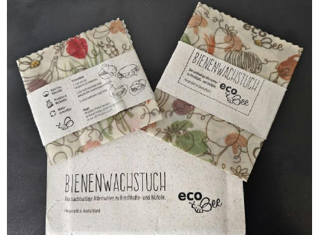 ecoBee - Bienenwachstuch M - Kundendesign mit Banderole im Kundendesign