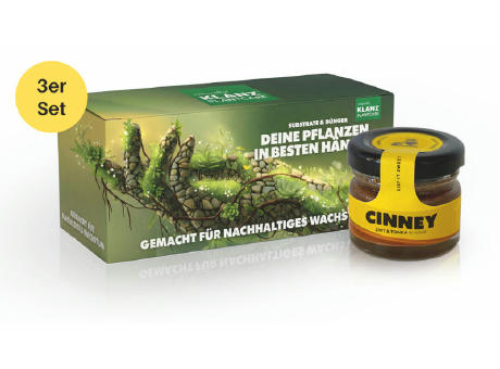CINNEY - Aufstrich 3-er Set Minis m. Bedruckung Kartonverpackung