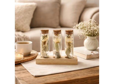 Dried Flowers - Trio tube & wood