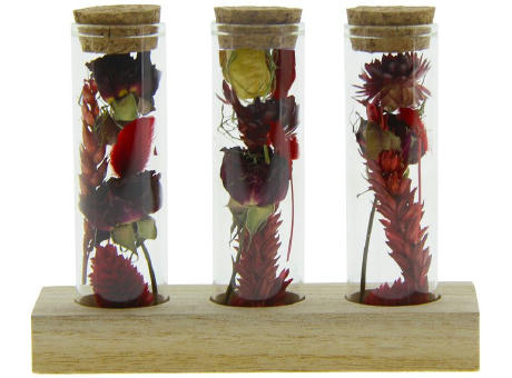 Dried Flowers - Trio tube & wood