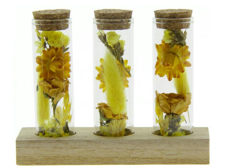 Dried Flowers - Trio tube & wood