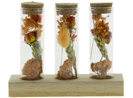 Dried Flowers - Trio tube & wood