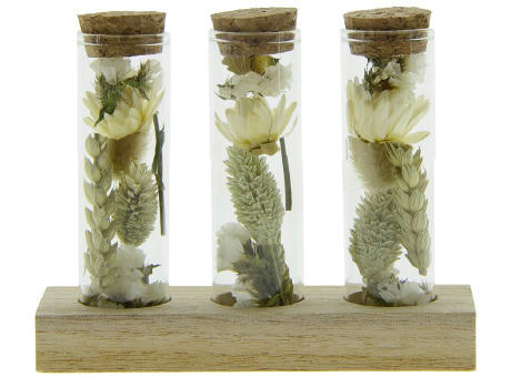 Dried Flowers - Trio tube & wood