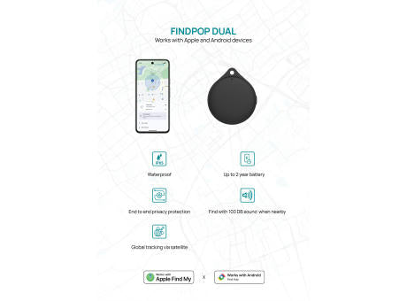 Findpop Dual IPX5 Artikelfinder aus RCS recyceltem ABS