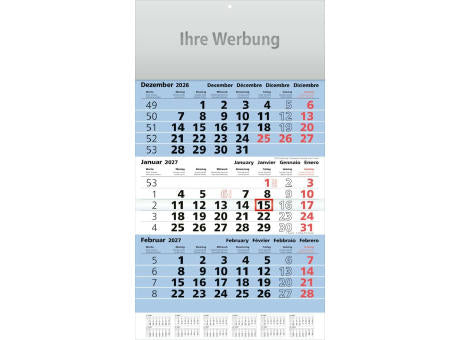 Dreimonatsplaner Assistent-plus blau