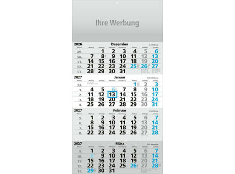 Viermonatsplaner Compact-quattro, blau