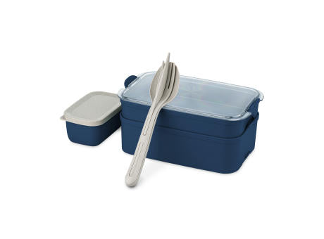 KOZIOL STAKK BENTOBOX READY Bentobox 2l+Liquidsafe Box+Besteckset