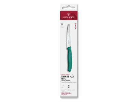 Swiss Classic, Steakmesser Set, 6tlg, 11cm, Wellen, schwarz