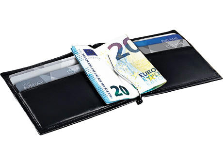 Kompaktes RFID Leder-Etui mit Geldscheinklammer und Kartenfächern