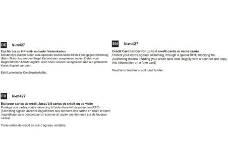 Kompaktes RFID Leder-Etui mit Geldscheinklammer und Kartenfächern