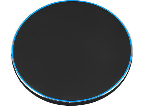 Wireless Charger 15 Watt mit schwarzer Aluminiumschale und leuchtendem Rand