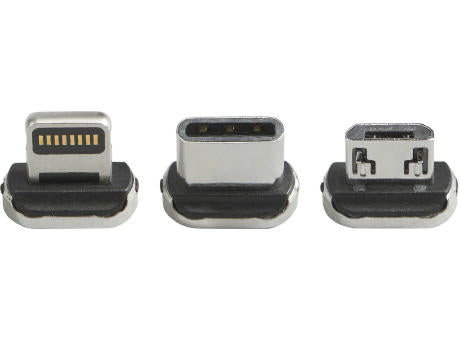 ROLL UP Ausziehbares Multifunktions-Kabel zum Laden und Datenübertragen mit USB-C, Micro-USB und Lightning
