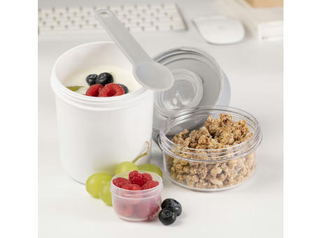 PAUSE! Der Müslibecher mit Cerealienfach für einen gesunden Start in den Tag!