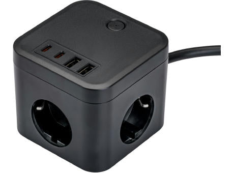 PLUG Steckerwürfel mit Schukosteckdosen und USB 35W PD